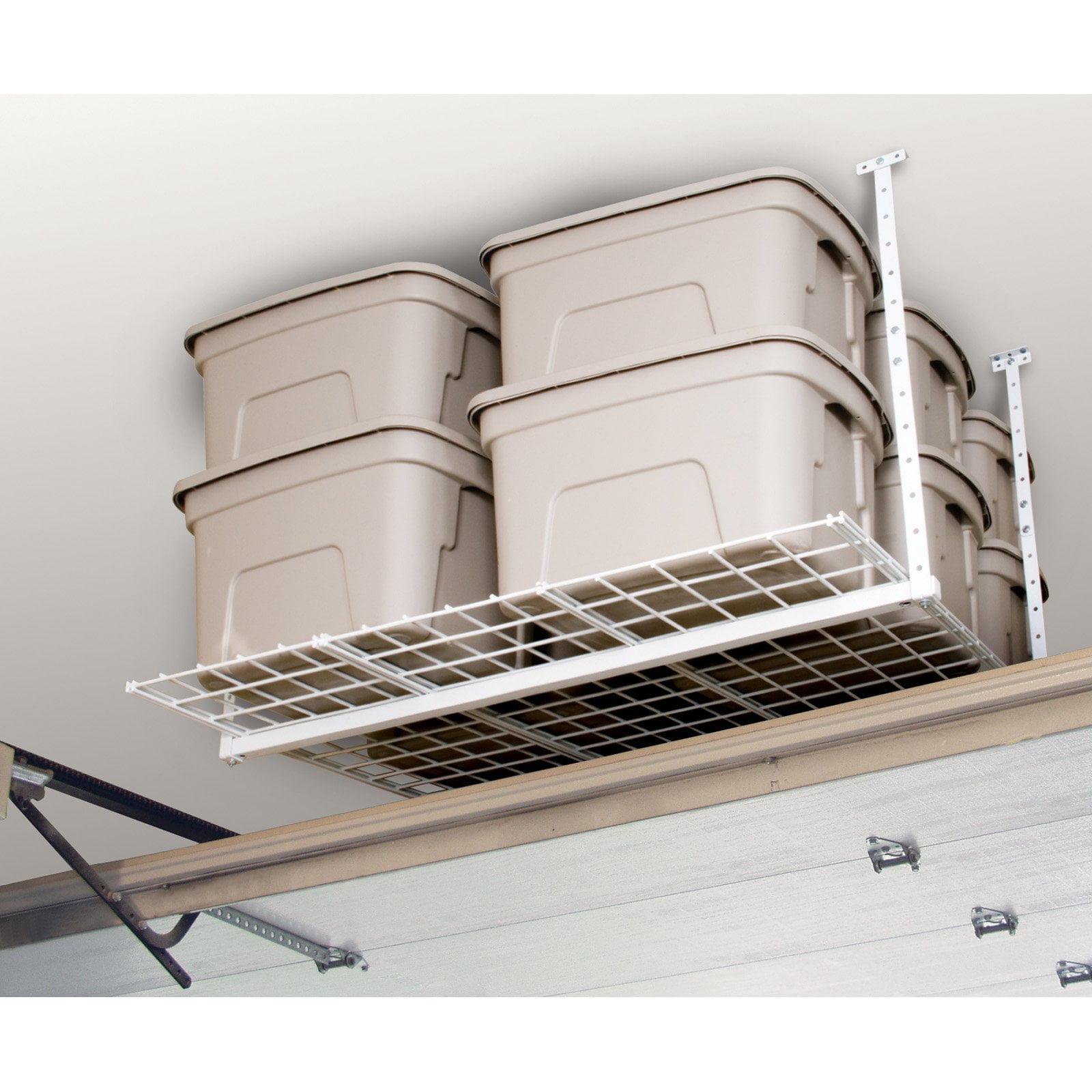 Hyloft 60 X 45 Ceiling Mounted Storage Shelf White Walmart Com