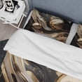 thumbnail image 4 of Designart "Captivating Marble Gold and Black I" Abstract Marble Bedding Covert Set - Modern Gold Abstract Bed Set With 2 Shams, 4 of 6