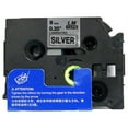 thumbnail image 2 of LM Tapes - 6/Pack Premium 3/8" Black Print on Silver Label (9mm 0.35 Laminated) Compatible with TZe-921 Tape and includes free Tape Color/Size Guide for easy reordering., 2 of 2