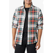 Amazon Essentials Men's Slim-Fit Long-Sleeve Flannel Shirt, Red/Ivory Tartan Plaid XX-Large