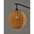 thumbnail image 5 of Adesso Maeve 60" Decorative Floor Lamp with Brown Rattan Globe Shade, 5 of 5
