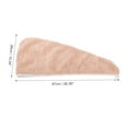 thumbnail image 2 of Unique Bargains 1 Pc Water-absorbent Hair Towel Wrap for Bathroom Hotel Coral Fleece Light Brown, 2 of 5