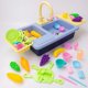 thumbnail image 4 of Juego de juguetes para lavar platos, fregadero de cocina de plástico, juego de simulación, lavavajillas eléctrico con música para niños (azul, estilo parrilla), 4 of 7
