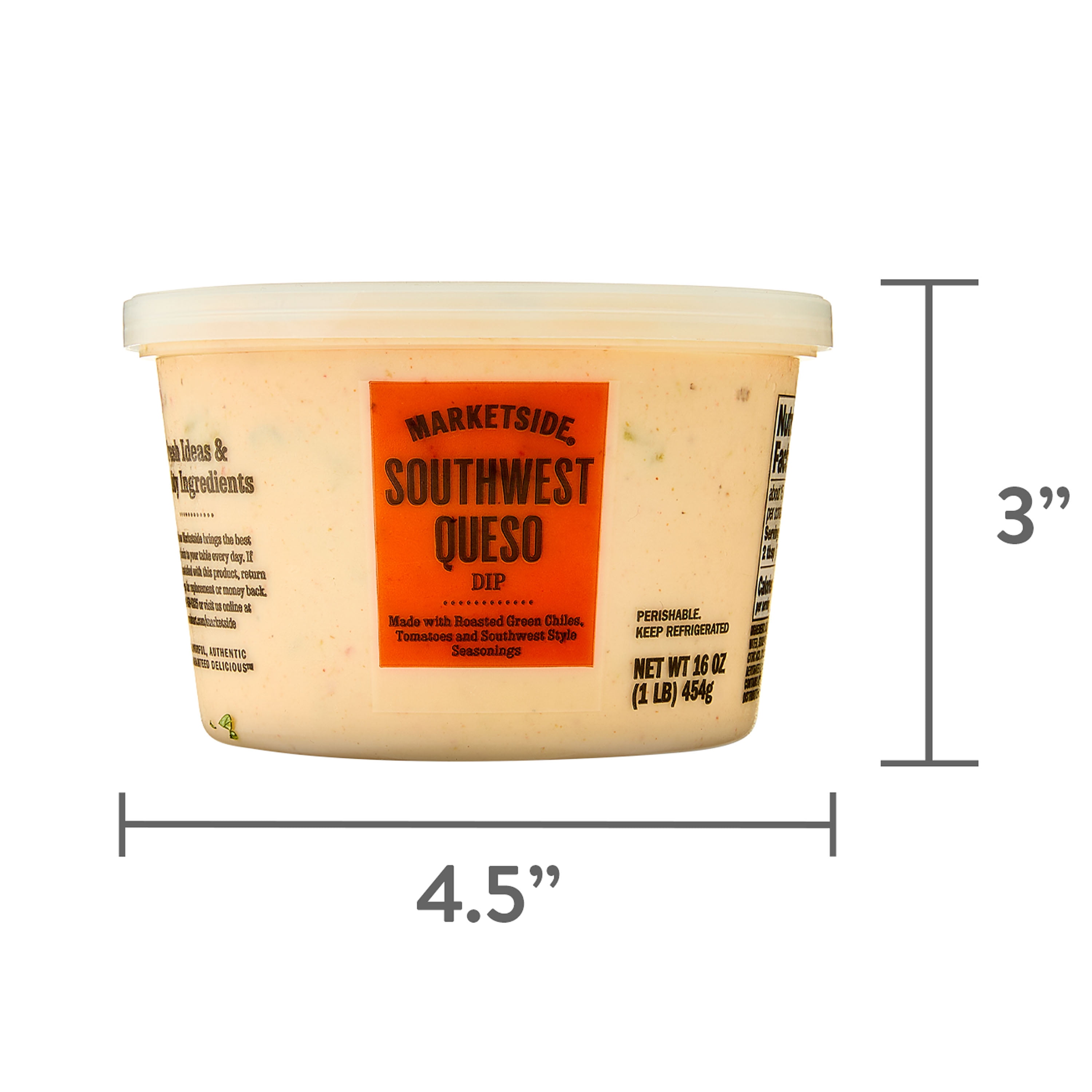 Marketside Southwest Queso Cheese Dip, 16 oz (Refrigerated)