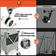 thumbnail image 4 of Wellmax WM99100 Series Folding Shopping Cart with Wheels, Grocery Cart with Removable Canvas with Cover, Lightweight Utility Cart for Groceries and Laundry - Holds up to 120 lbs Gray, 4 of 6