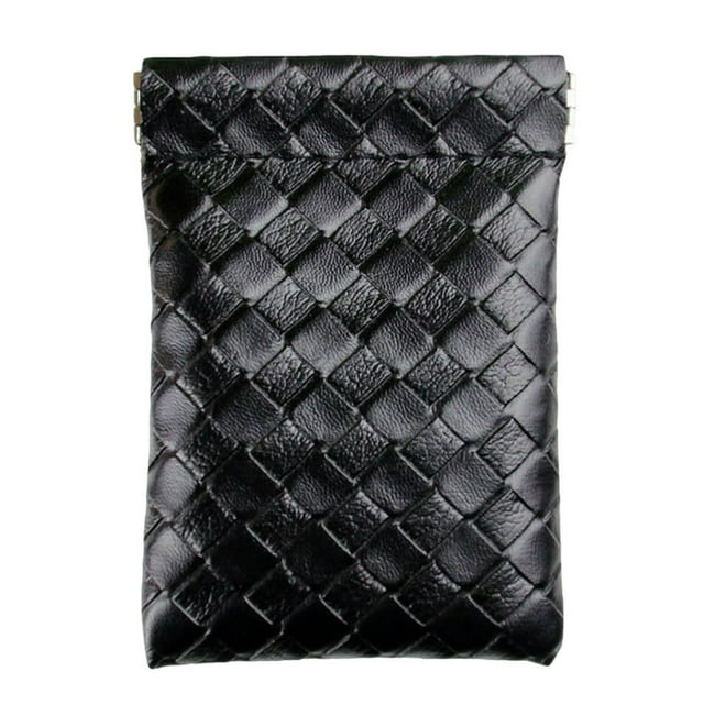Pocket Key Wallet Solid Color Faux Leather Lightweight Water Resistant Wallet Purse for Business