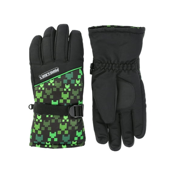 Minecraft Boys' Print Ski Gloves, Sizes S-XL