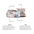 thumbnail image 6 of Bebejan Blue Blossom 5 Piece Comforter Set, King, Taupe, 220 Thread Count, 100% Cotton Sateen, Reversible, 6 of 10