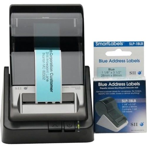 Seiko thermal label blue 130ct address 1" x 3.5"