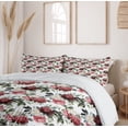 thumbnail image 6 of Ambesonne Shabby Flora Duvet Cover Sets, Flower Roses Buds, 2-Queen, Olive Green Maroon, 6 of 7