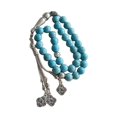 thumbnail image 1 of Pulsera con 33 cuentas de oración de bendición, colgante religioso, cuentas turquesas, unisex, 1 of 5