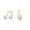 B-GOLD, variant on 925 Sterling Silver CZ Musical Note Stud Earrings for Women Teens Music Earrings Studs for Music Lovers