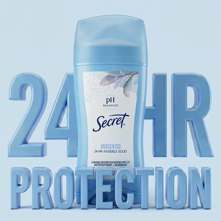 2 pack) Secret Women's Antiperspirant and Deodorant, Invisible