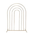 thumbnail image 6 of Efavormart 8ft Gold Metal Multi-Layered Round Top Chiara Backdrop Stand, Rainbow Floral Frame Wedding Arch, 6 of 10