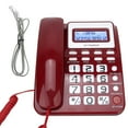 thumbnail image 4 of Téléphones Appelant, Double Interface Mode Muet ABS Détail Ingénieux Résistant aux Oreilles Téléphone pour Bureau Rouge,Noir,Blanc, 4 of 8