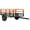 Black & Orange, variant on Lumiparty Heavy Duty Tow Behind ATV Trailer, 750 Lbs Steel Dump Cart Garden Carts with Removable Sides to Convert Into Flatbed, Metal Utility Wagon for Riding Lawn Mower Tractor, Black