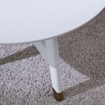 Rayonta Oval Cocktail Table, Midcentury Modern, White - Walmart.com