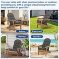 thumbnail image 4 of YEERSWAG Outdoor Adirondack Chair Cushions 43x20, Non-Slip Water Resistant High Back Patio Rocking Chair Pad with Ties,Dark Grey, 4 of 12