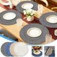 thumbnail image 3 of Aodebiao Round Placemats , Cotton Rope Woven Place Mats, Hot Pads for Kitchen, Heat Resistant Table Mats, 36cm Farmhouse Washable Braided Placemat for Kitchen Decor, 3 of 3