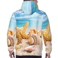 thumbnail image 5 of Bingfone Beach Starfish Shell Men'S Drawstring Hoodie Long Sleeve Pocket Sweatshirts-Large, 5 of 9