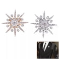 thumbnail image 2 of GKNET Wedding Silver Snowflake Diamante Brooch Rhinestone Crystal Broach Pin Xmas Gkj-Gold, 2 of 9