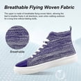 thumbnail image 2 of Men's Women's Knit High Top Sneakers Breathable Lightweight Fashion Casual Walking Shoes Air Mesh Upper Sneakers, 2 of 7