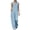 Sky Blue, variant on Collared Jumpsuits for Women Sleeveless Rompers Zip Front One Piece Flowy Overalls Loose Business Outfits with Pockets