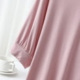 thumbnail image 5 of XIAONU Womens Breathable Pajama Set V Neck 3/4 Sleeve Top Drawstring Wide Leg Pants Sleepwear Set Lightweight Casual Home Nightwear Set, 5 of 9