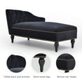 Velvet Chaise Lounge Button Tufted with Arm Lounge Chair with Nailhead