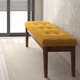 thumbnail image 4 of Banc moderne en velours, moutarde d’époque, 4 of 7