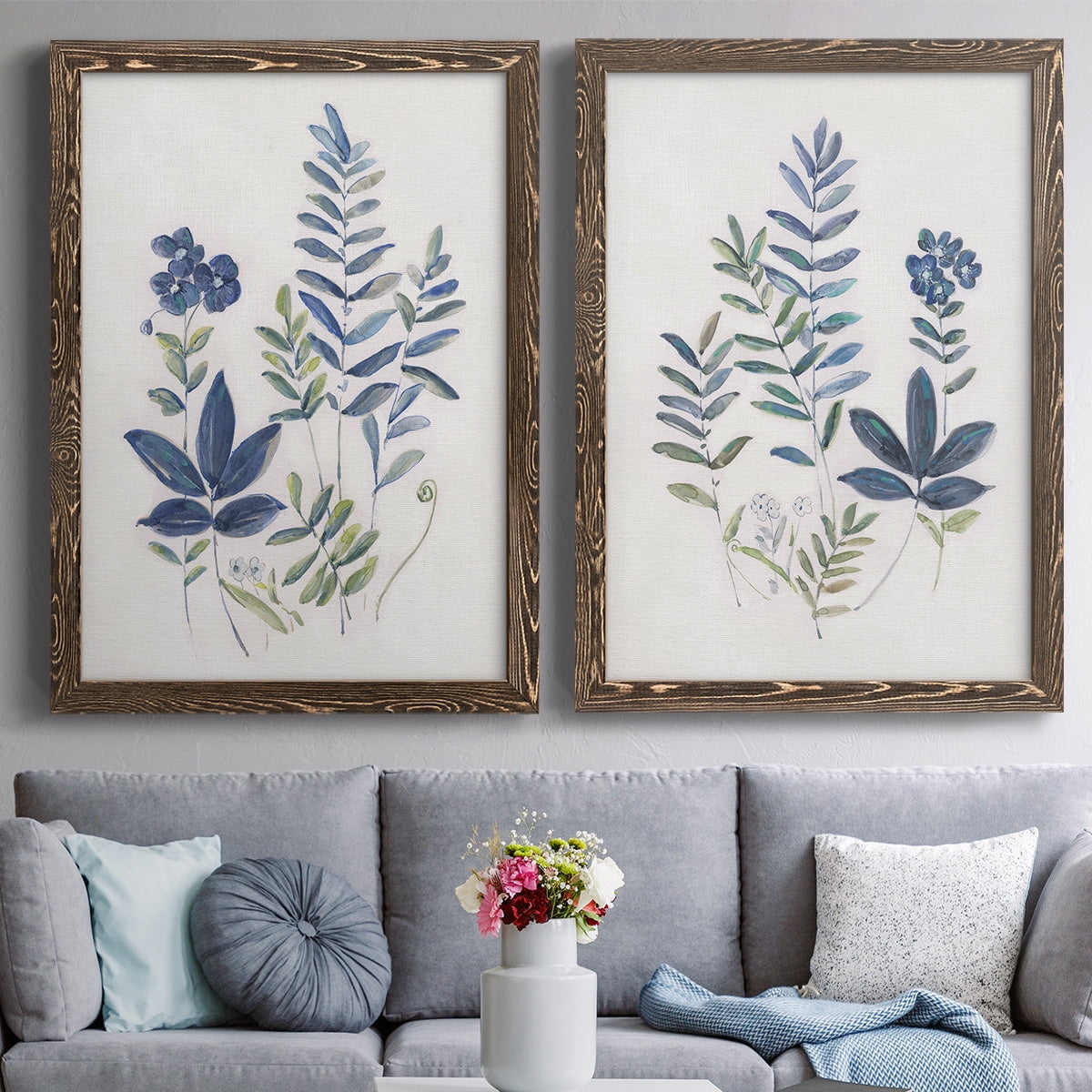 Fern Study I - Premium Framed Canvas 2 Piece Set - Ready to Hang