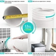 thumbnail image 4 of Jin&Bao Air Conditioner Vent Hose, Portable Exhaust Duct with 5.9’’ (6‘’) Diameter, Clockwise Rotation, Length up to 78 Inches, Universal Replacement AC Hoses, 4 of 6