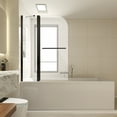 thumbnail image 7 of Aukfa 43"W x 58"H Pivot Door Frameless Tempered Glass Tub Door, Sliding Bathtub Door with Heat Soaking Process, Black, 7 of 7