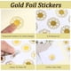 thumbnail image 5 of 20 hojas de pegatinas doradas de 5 estilos, transparentes, autoadhesivas, con forma de panal de abeja, mariposa y girasol, para sellar sobres, primavera, 5 of 6