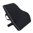thumbnail image 2 of Cojín de espalda negro, almohada de apoyo lumbar, respaldo alto, 45 x 4 cm, almohada de cintura portátil para el, ligero, 2 of 9
