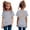 Grey, variant on Double Digits Birthday Celebration T-Shirt For Girls Turning Ten Years Old Party Top T-Shirts Kids Short Sleeve Crewneck Solid Basic Tees Casual Tops