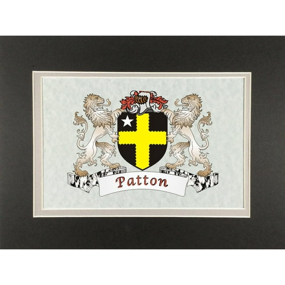 Patton Irish Coat of Arms Print - Frameable 9" x 12"
