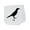 AA-White, variant on Inktastic Country Crow Caw. Silhouette Baby Burp Cloth