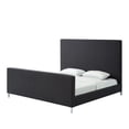 thumbnail image 2 of Cajetan Charcoal Linen Bed - Upholstered King, 2 of 9
