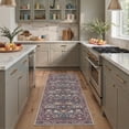 thumbnail image 4 of KUETH 8'x10' Vintage Floral Area Rugs for Living Room, Non Slip Machine Washable Forest Bird Rug, Low Pile Print Rug for Bedroom Dining Room Home Office, 4 of 5
