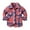 Kids-Watermelon red, variant on Family Matching Shirts Flannel Jacket Plaid Long Sleeve Lapel Button Down Shacket Shirt Coats Fall Tops