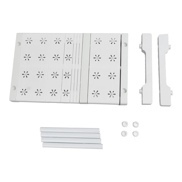 Organizador de estantes expandibles para armario, ajustable, ahorra espacio, estante de tensión para fregadero, 24 cm de ancho, 22 cm de alto y 27 a 38 cm de largo (10,6 a 15,0 pulgadas).