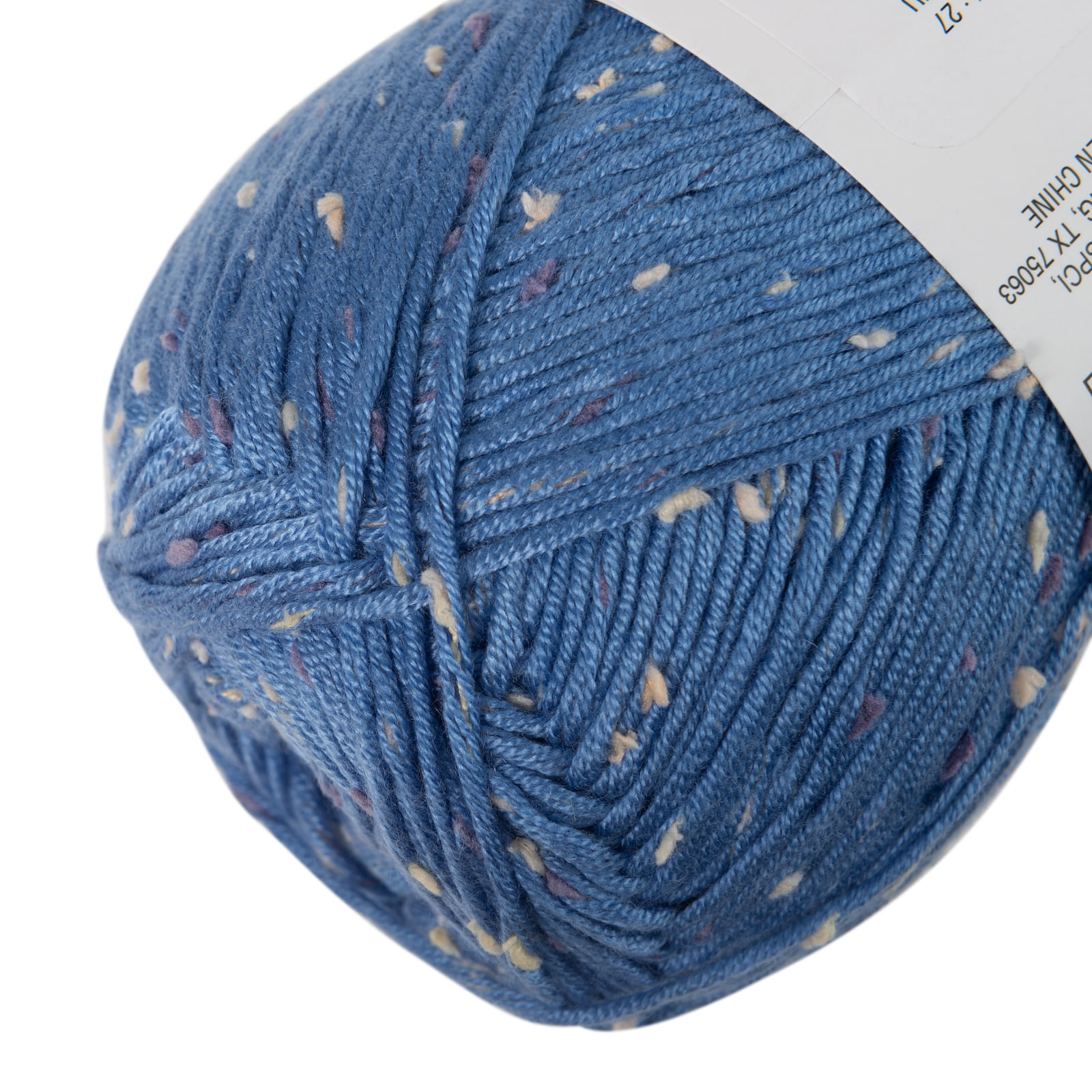 Flecks Yarn by Loops & Threads - Yarn for Knitting - Crochet - Weaving - and Arts & Crafts - Blue - Acrylic Blend - 6.53 oz