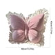 thumbnail image 3 of Cojín decorativo con forma de mariposa | Cojín de terciopelo para sofá, cama o silla | Cojín lumbar para oficina y coche | Rosa, blanco y morado, 3 of 6