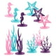 thumbnail image 4 of PTOOTP 12 piezas de adornos de mesa con temática oceánica, decoración de cumpleaños de sirena, centro de mesa de fieltro, 4 of 8