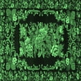 thumbnail image 1 of Ahgly Company Indoor Square Medallion Emerald Green French Area Rugs, 7' Square, 1 of 4