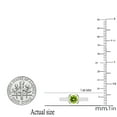 thumbnail image 4 of Dazzlingrock Collection 5mm Round Peridot Solitaire Engagement Ring for Women (Color Green, Clarity Moderately Included) in 14K White Gold, Size 4.5, 4 of 5