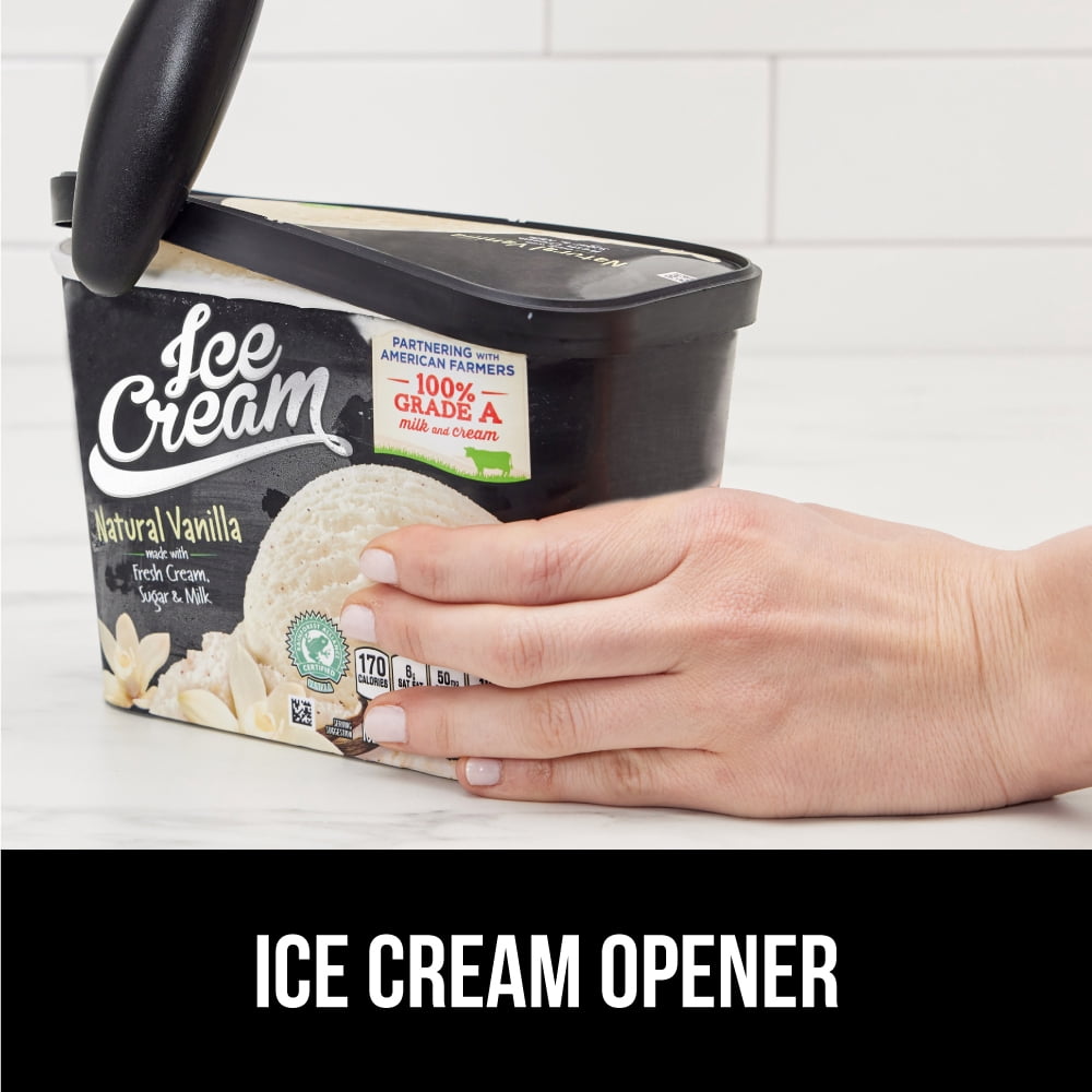 GORILLA GRIP Ice Cream Scoop Professional Grade Ice Cream Scooper for Perfect Round Scoops Black