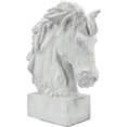 thumbnail image 2 of Galt International 18" Horsehead Resin Wood-Look Tabletop Sculpture Mantle Entryway Table Foyer Home Decor Statue (White), 2 of 17