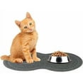 thumbnail image 5 of Tappetino per gatti de silicona, impermeable y antiscivolo Ciotola per cani e tovaglietta per gatti - Gris, 45 x 25 cm, 5 of 5